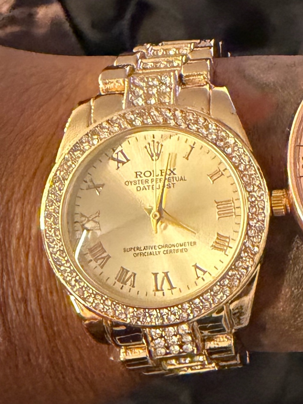 Gold Crystal Accent Women's Watch